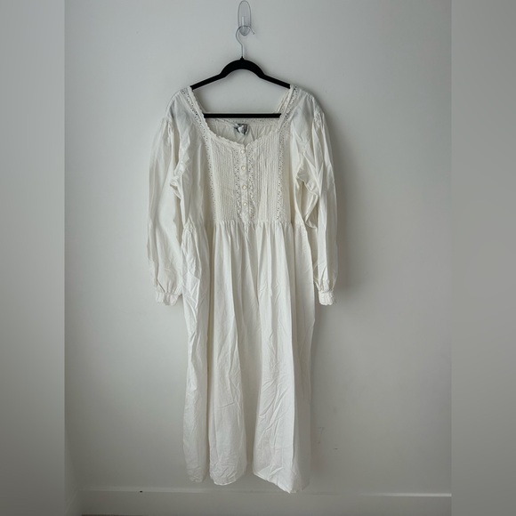 Vintage Cornell trading boho white prairie dress - Picture 1 of 13